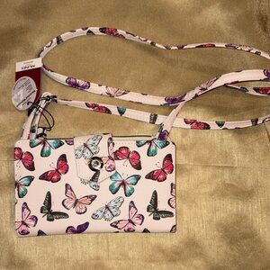 Mundi Multicolor Butterfly Crossbody Bag RFID Block